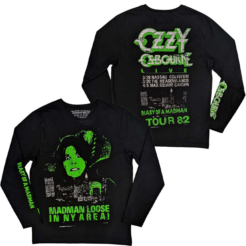 【予約商品】 OZZY OSBOURNE オジーオズボーン (追悼 ) - Madman Loose / バックプリントあり / スリーブプリントあり / 長袖 / Tシャツ / メンズ - PGS